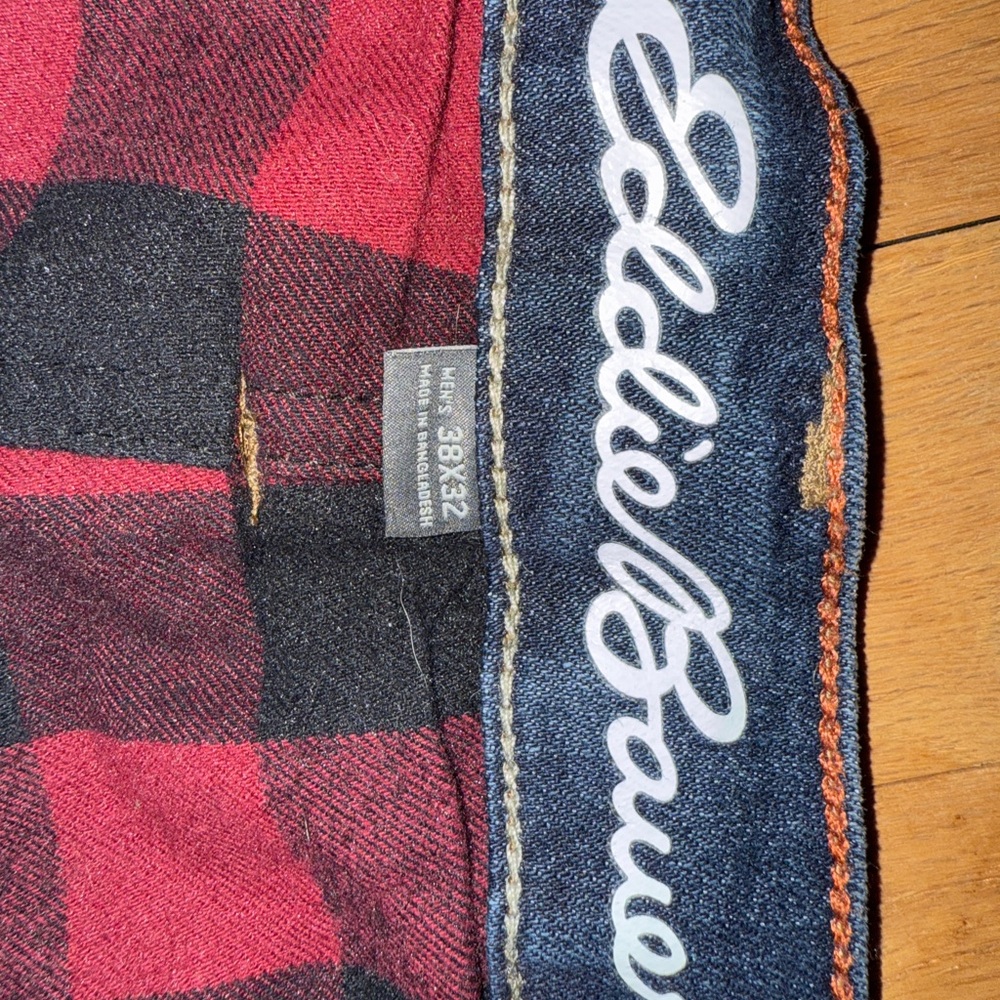 Eddie Bauer Red and Black Plaid Pants